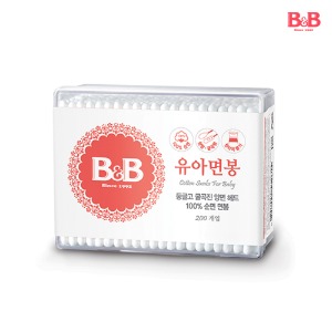 [비앤비] B&amp;B 유아용 사각면봉 200매